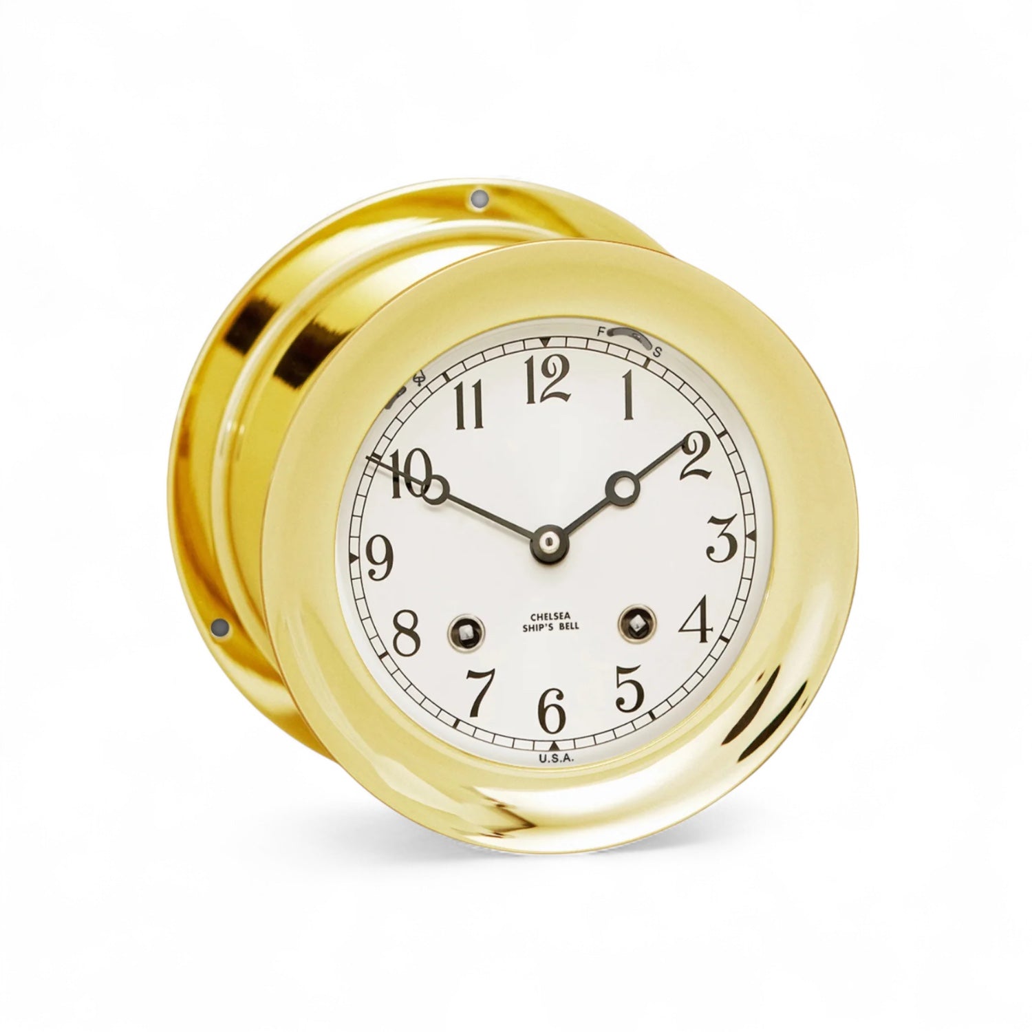 Chelsea Clock Ship’s Bell | 21083 | Mechanisch | 4,5" wijzerplaat | Messing van voren