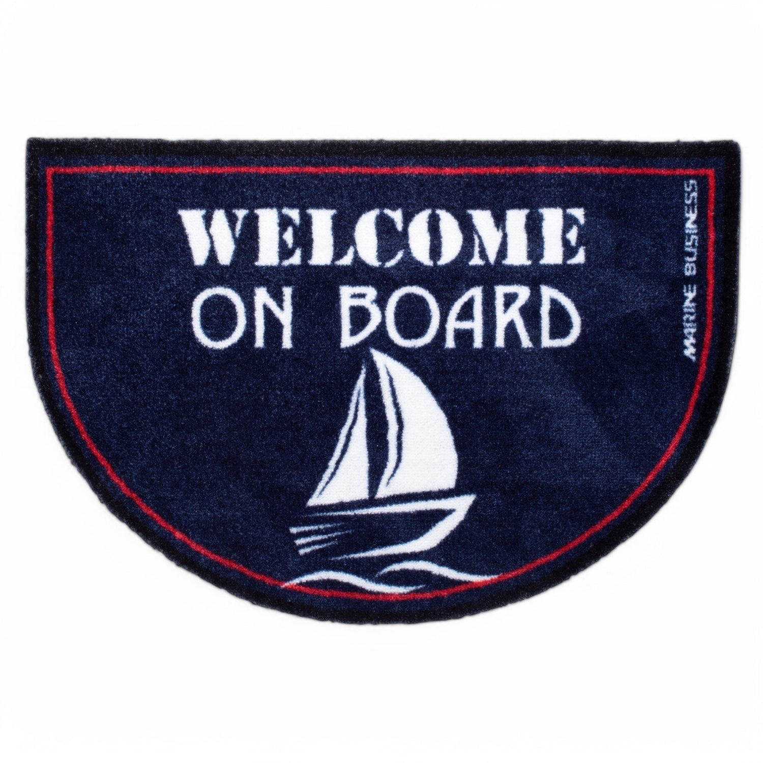 41262 Deurmat Welcome halfrond met zeilboot - anti-slip, ideaal voor jouw toegang