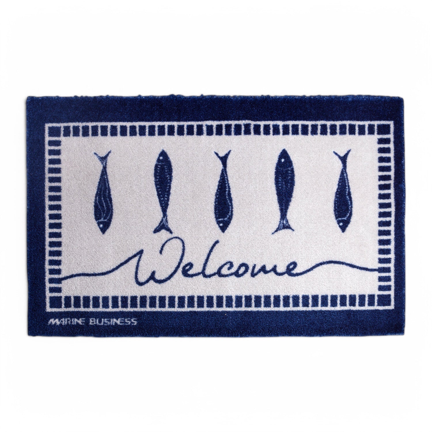 Deurmat Welcome met vissen patroon (50 x 70 cm) - antislip, UV-bestendig