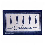 Deurmat Welcome met vissen patroon (50 x 70 cm) - antislip, UV-bestendig