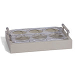 Luxe glazenhouder voor 6 glazen – anti-slip tray medium of large in 3 kleuren