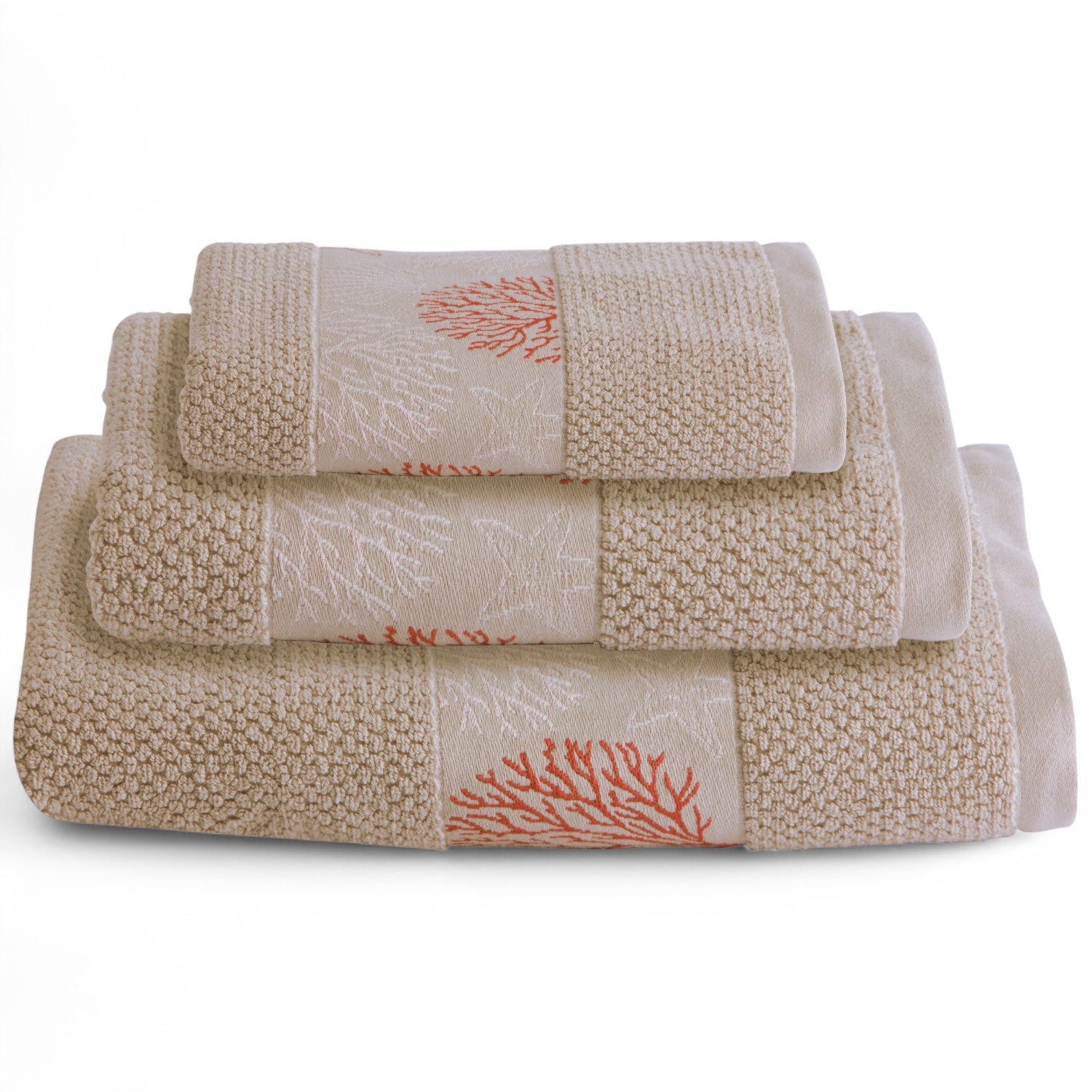 Handoek set van 3 Ibiza - pure luxe in de badkamer, in navy of beige