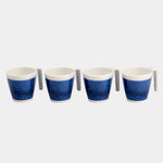 AZ423 Flamefield Azure mokken (set van 4) – onbreekbaar melamine in blauw-wit keramieklook
