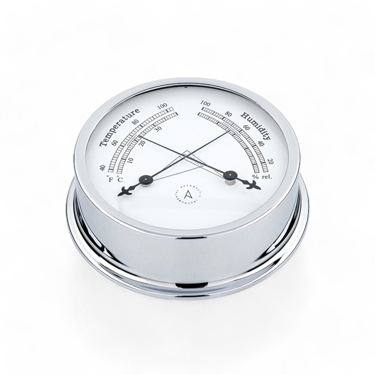 Autonautic Indic comfortmeter - royale thermometer en hygrometer in één (175 x 40 mm) TH175C chroom