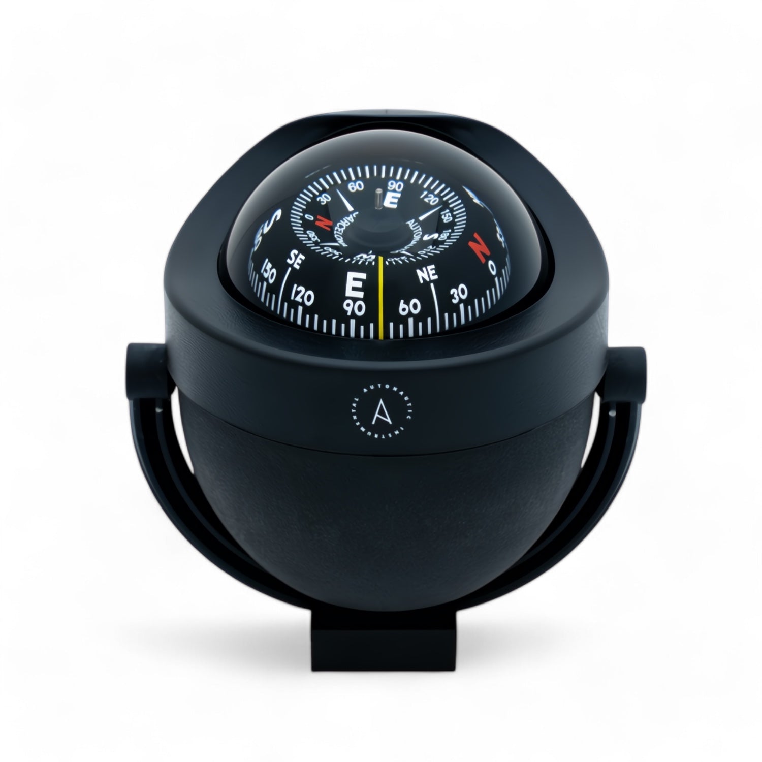 Autonautic beugelkompas C12-002 (85 mm) - MED/Solas, betrouwbaar, zwarte behuizing met zwarte conische schaal