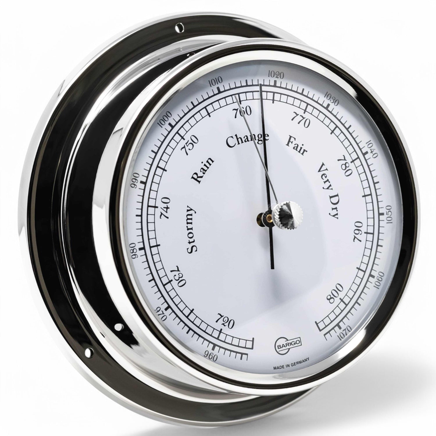 Barigo Regatta barometer 120 x 40 mm, gepolijst rvs, 184RFPO