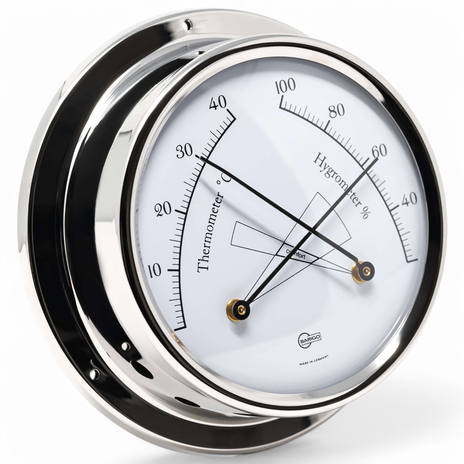 Barigo Regatta chroom comfortmeter 120 x 40 mm van gepolijst rvs met comfort zone 983RFPO
