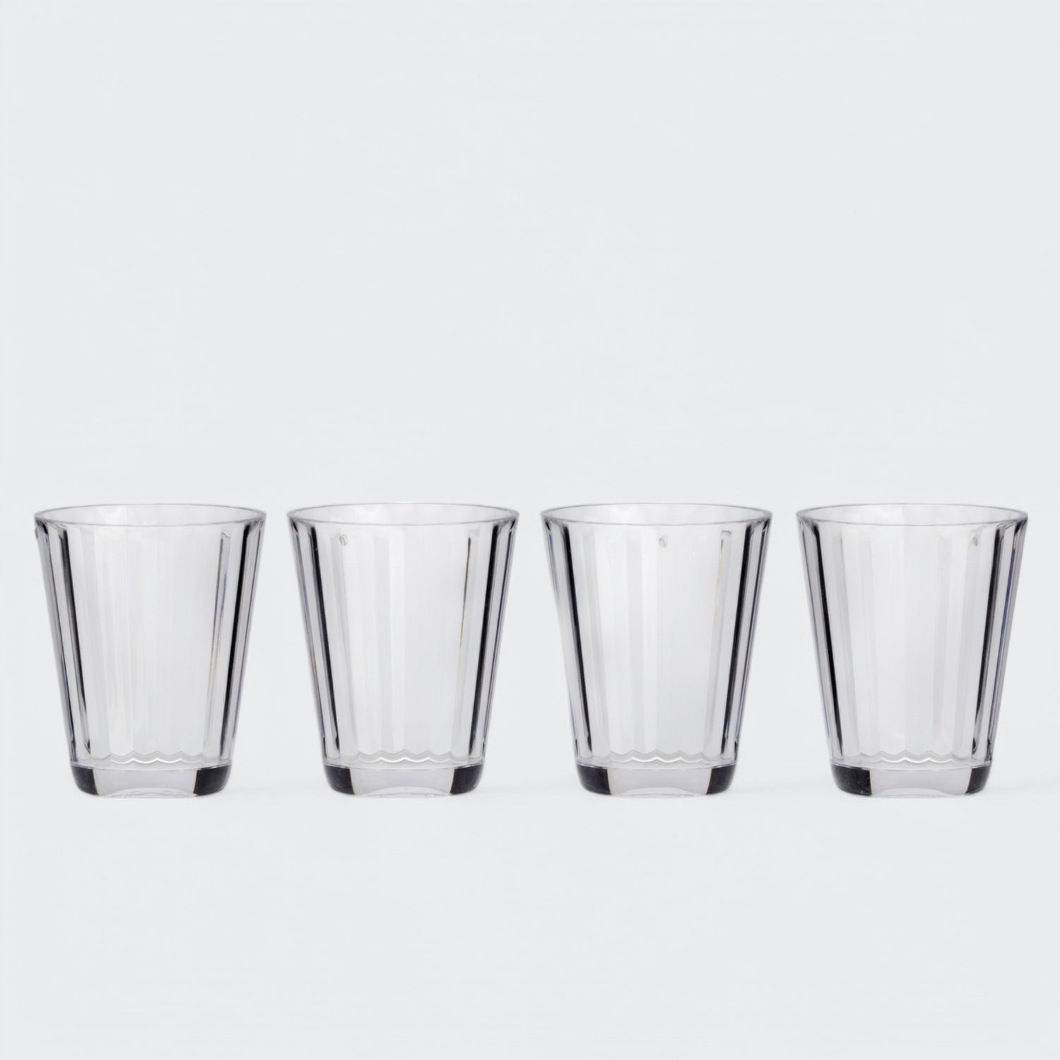Flamefield Crystal Line glazen vier op een rij waterglas SP2125