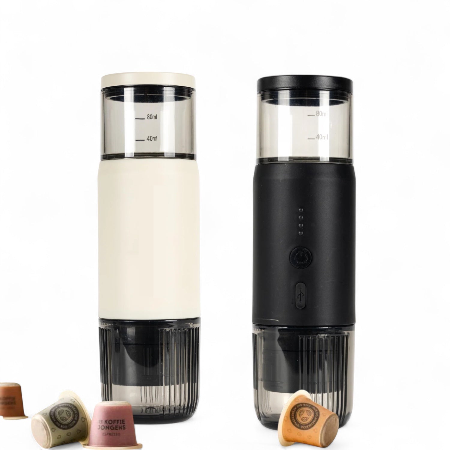 Flamefield draagbare espressomachine - USB-oplaadbaar, wit of zwart