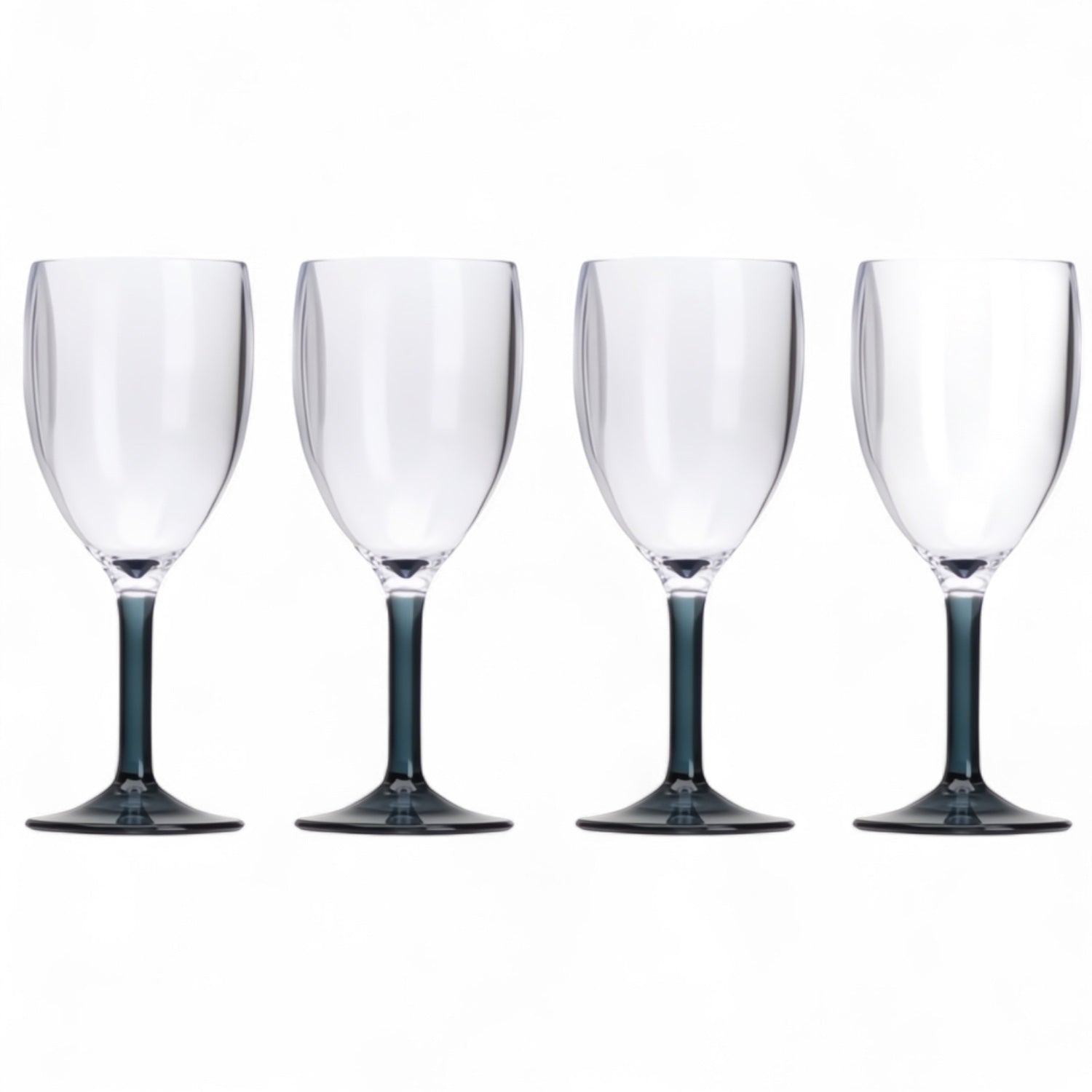 Flamefield wijnglas Smoke Goblet (set van 4) – breukbestendig acryl