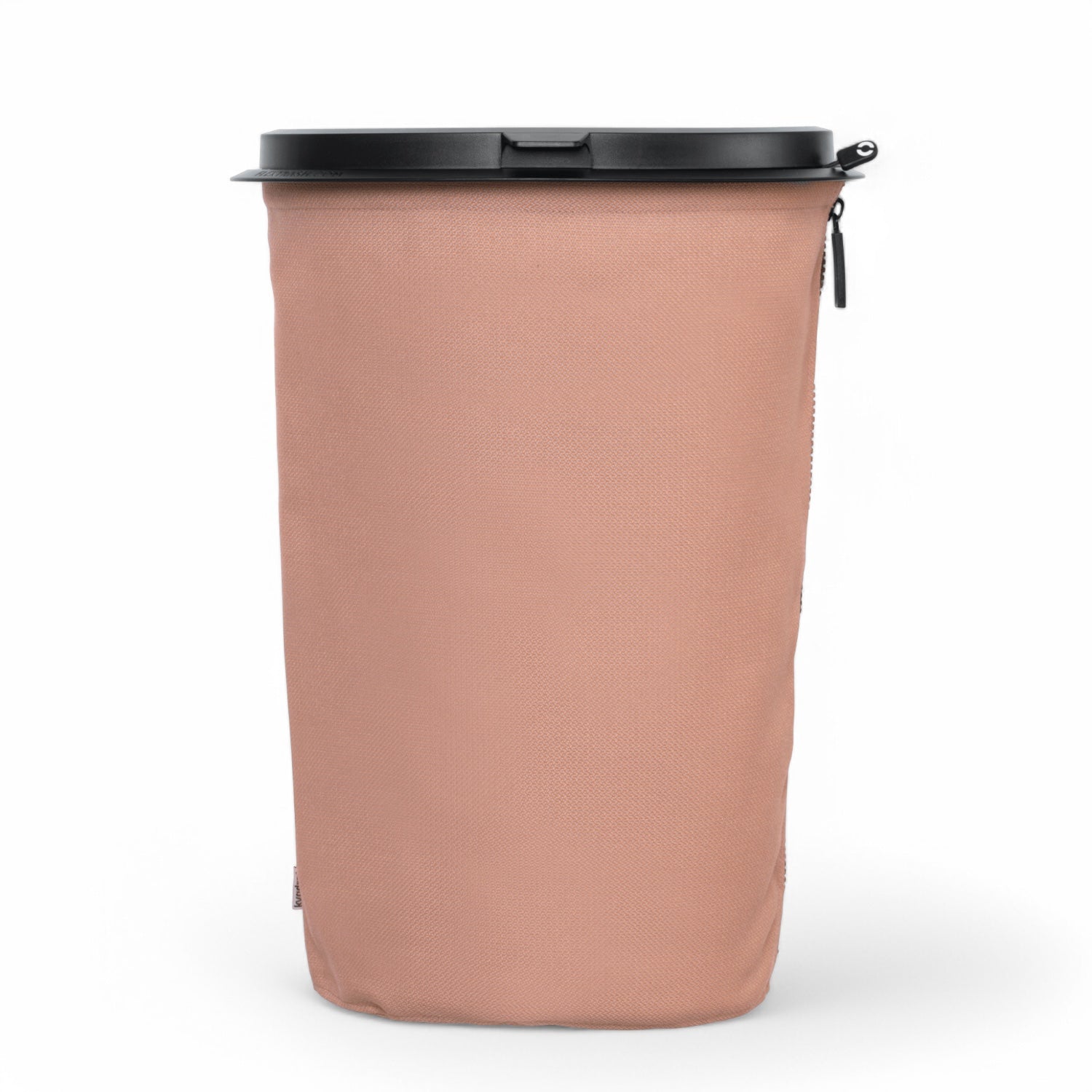 Flextrash flexibele prullenbak – Vintage Pink, maat medium, vooraanzicht met klep dicht