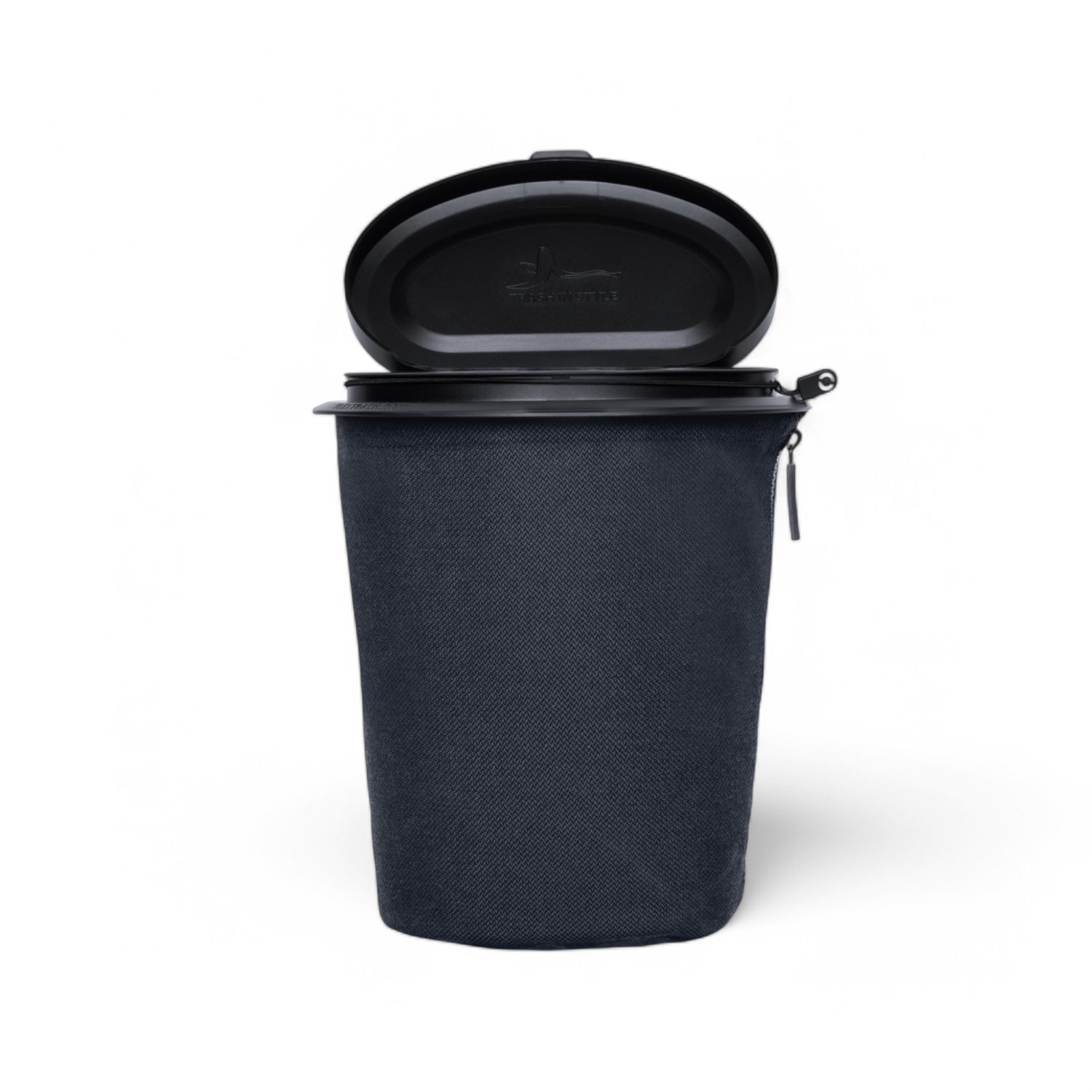 Flextrash flexibele prullenbak in kleur Navy Blue maat M met open klep