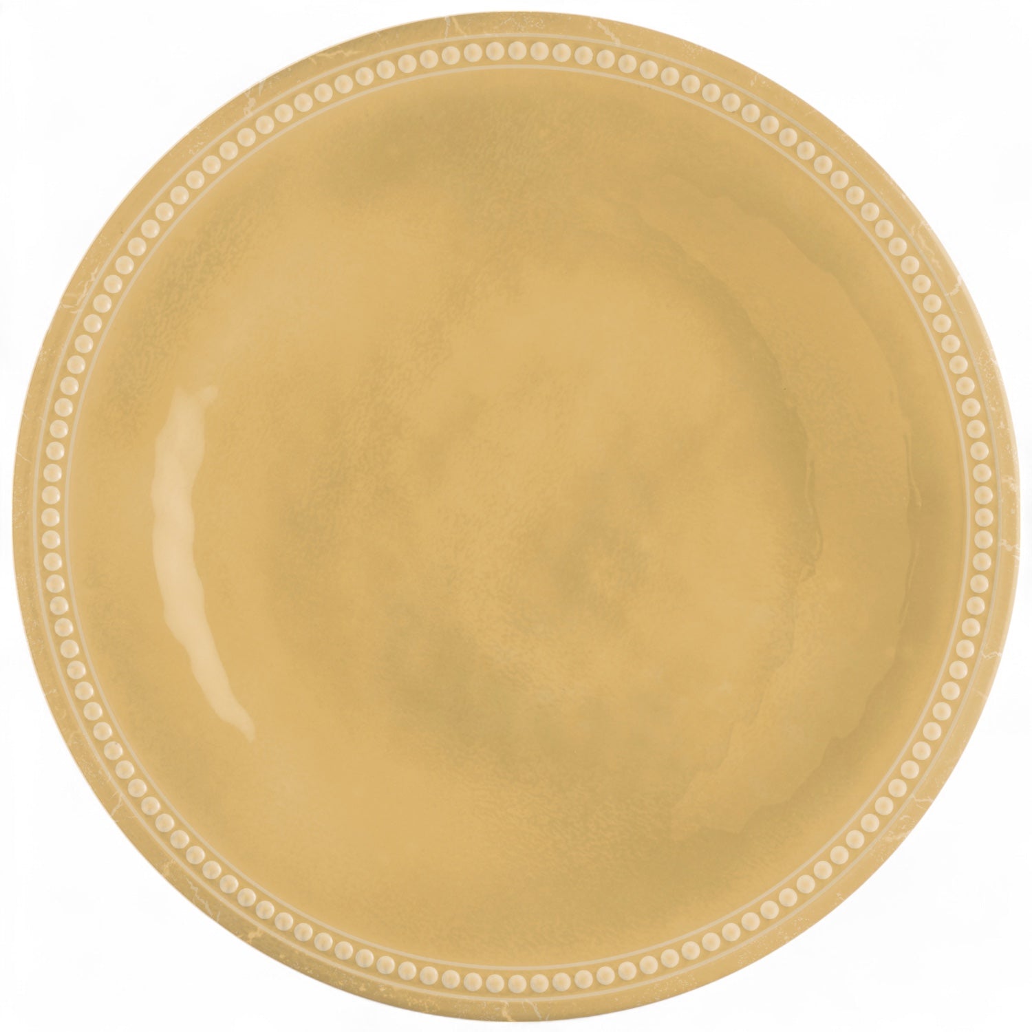 Harmony Sunset bootservies effen met parelrand, 36303 dinerbord