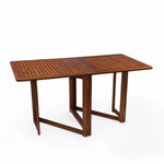 Klaptafel Miami - teak, verstelbare hoogtes (145 x 78 cm)