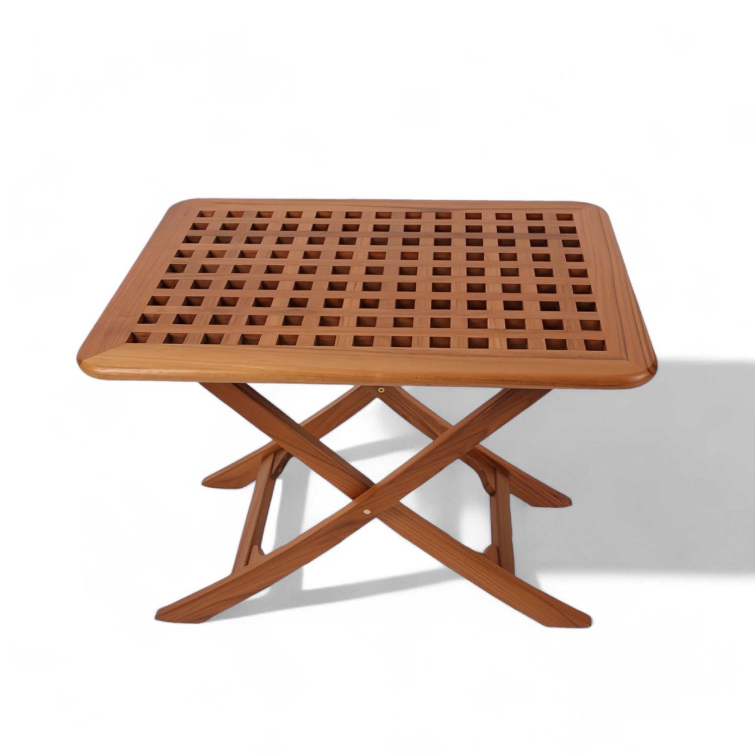 Klaptafel Monte Carlo - teak geolied, verstelbare hoogtes (75 x 55 cm)