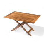 Klaptafel Stockholm - geolied teak, verstelbare hoogtes (110 x 70 cm)