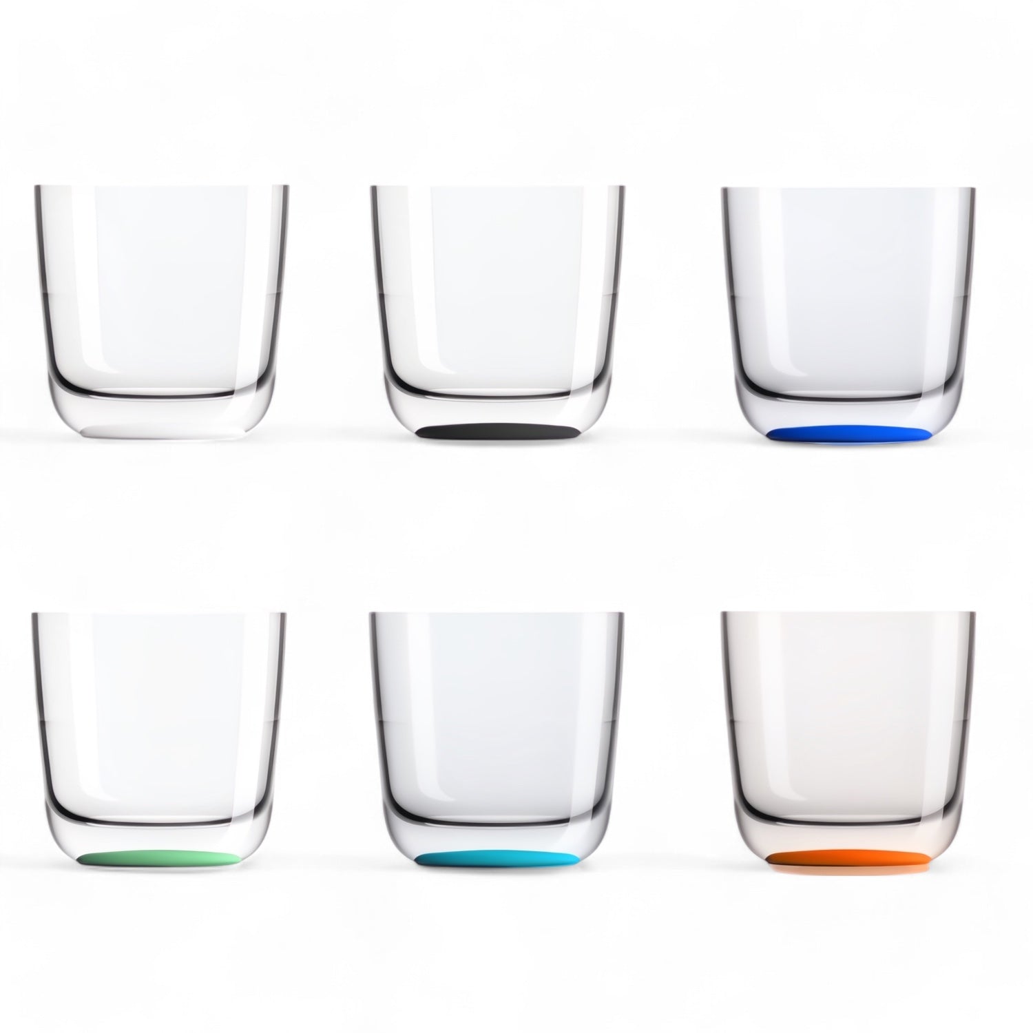 Marc Newson whiskyglas 285 ml – onbreekbaar Tritan, met antislip, zes kleuren