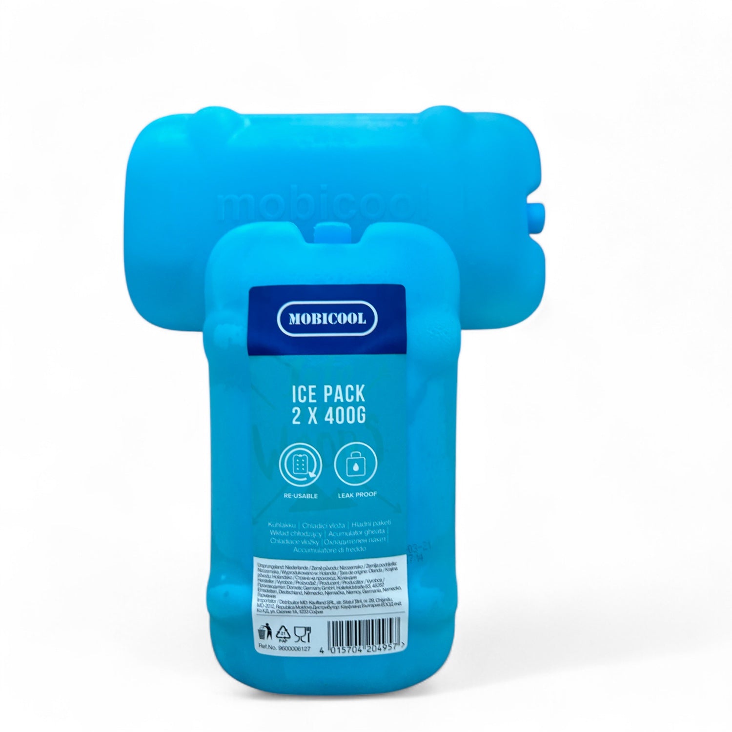Mobicool koelelementen – 2 x 400 gram, ijskoude set voor onderweg in beeld staand en liggend