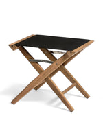 Regisseurskruk met canvas bekleding - teak, inklapbaar, zwart