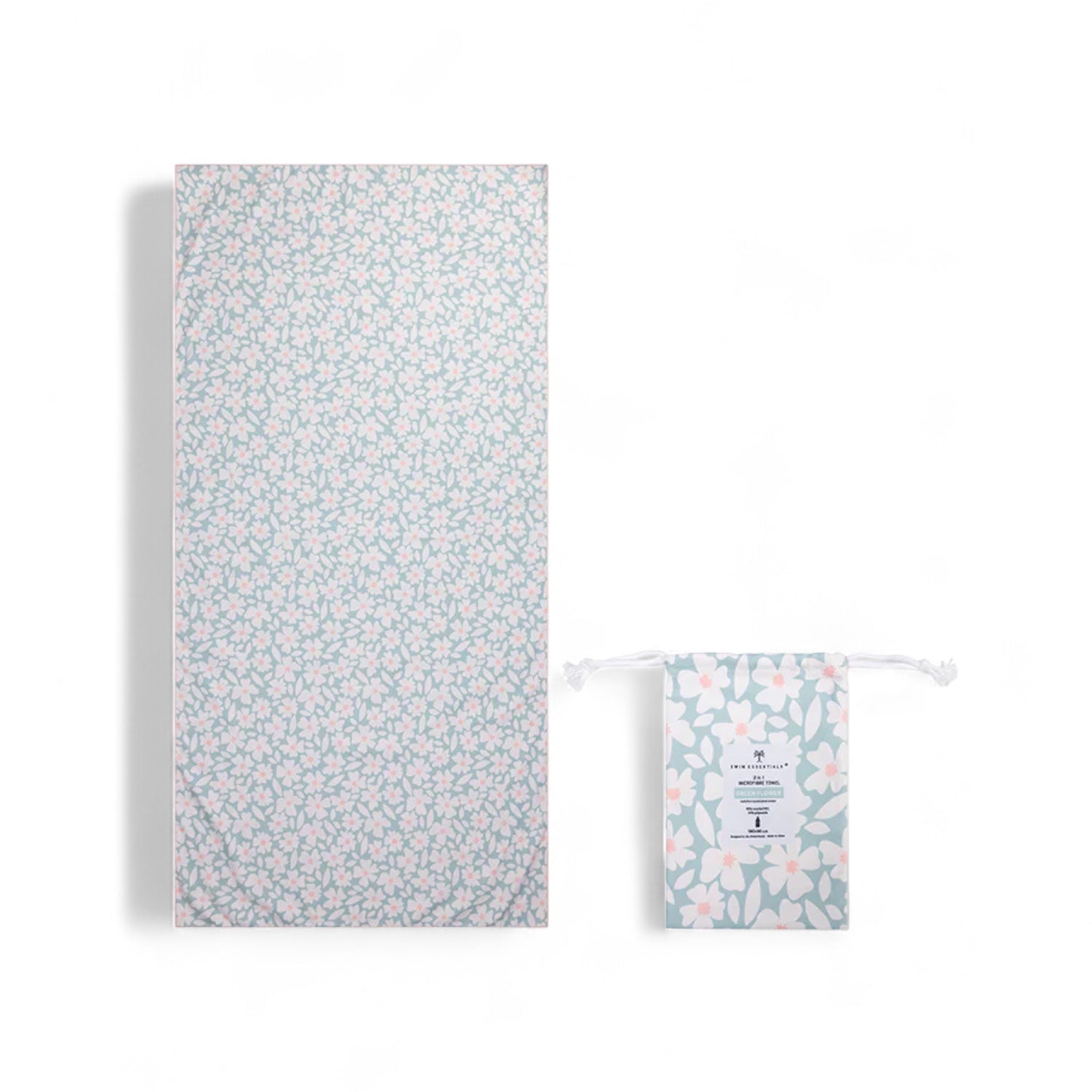 Swim Essentials | Florish Green Microvezel Handdoek – 180 x 90 cm