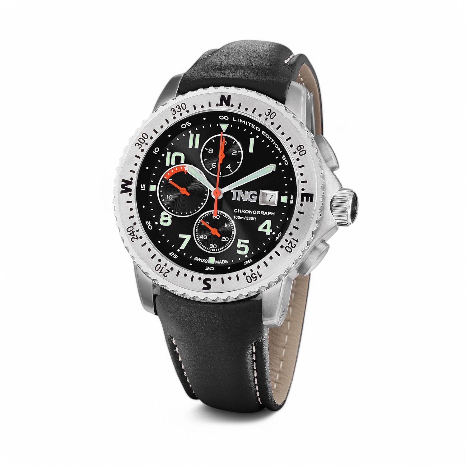 TNG Baltic Cup 43mm-black Dial black strap