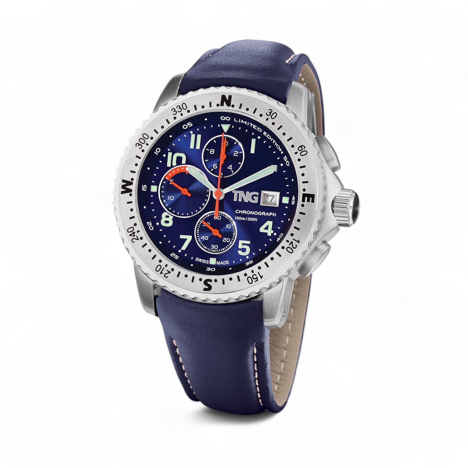 TNG Baltic Cup 43mm -blue Dial blue strap