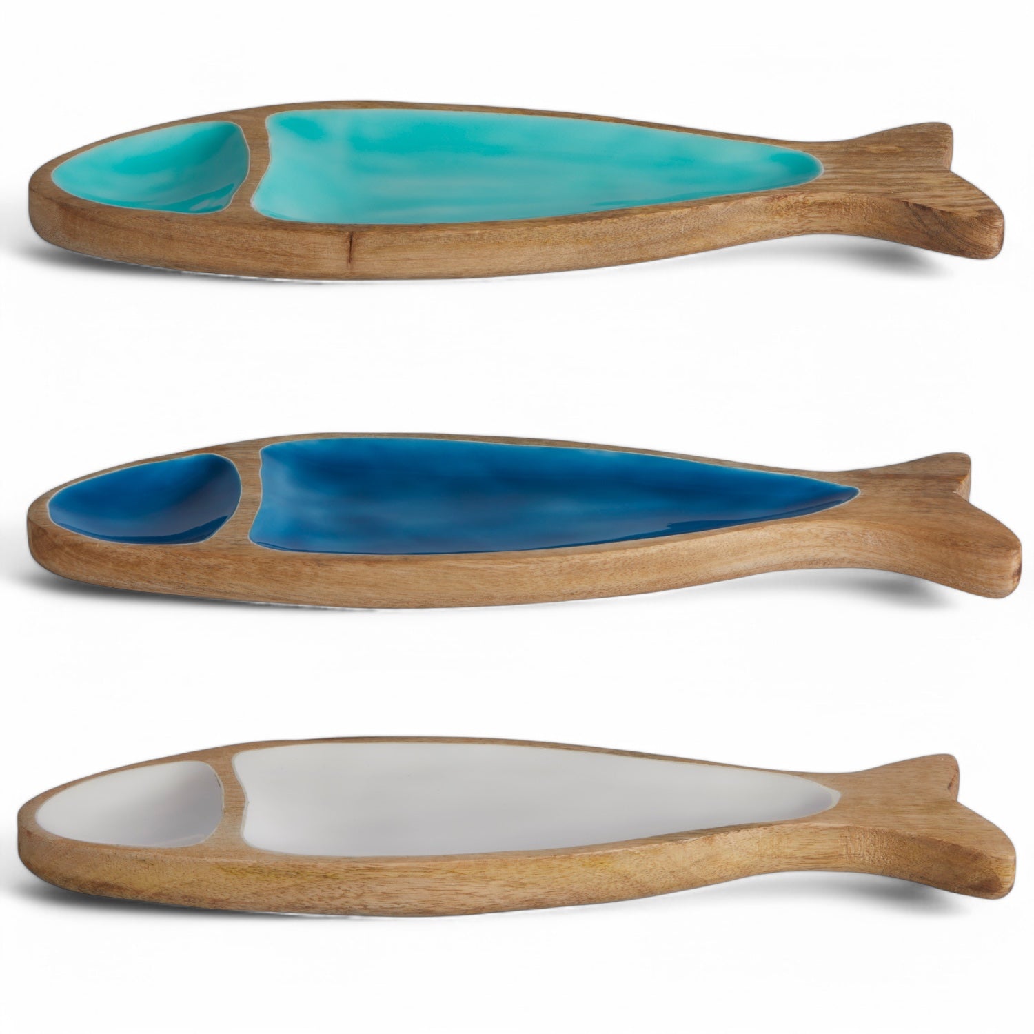 Cocoa serveerschaal Tonijn – nautisch design, acqua, wit, blauw