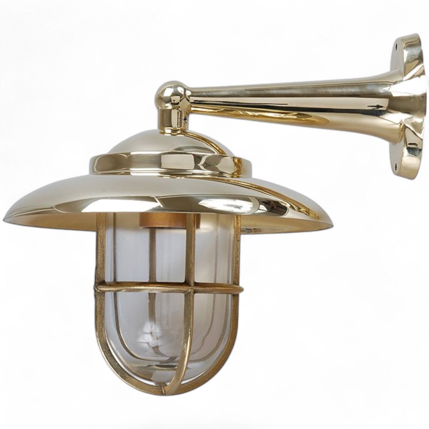 Wandlamp Fissiaggio – nautische lantaarn van Foresti en Suardi, kleur messing