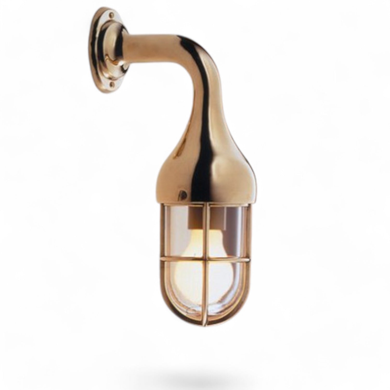 Waterdichte buitenlamp – messing druppelvorm, nautische stijl van Foresti & Suardi ingezoomd