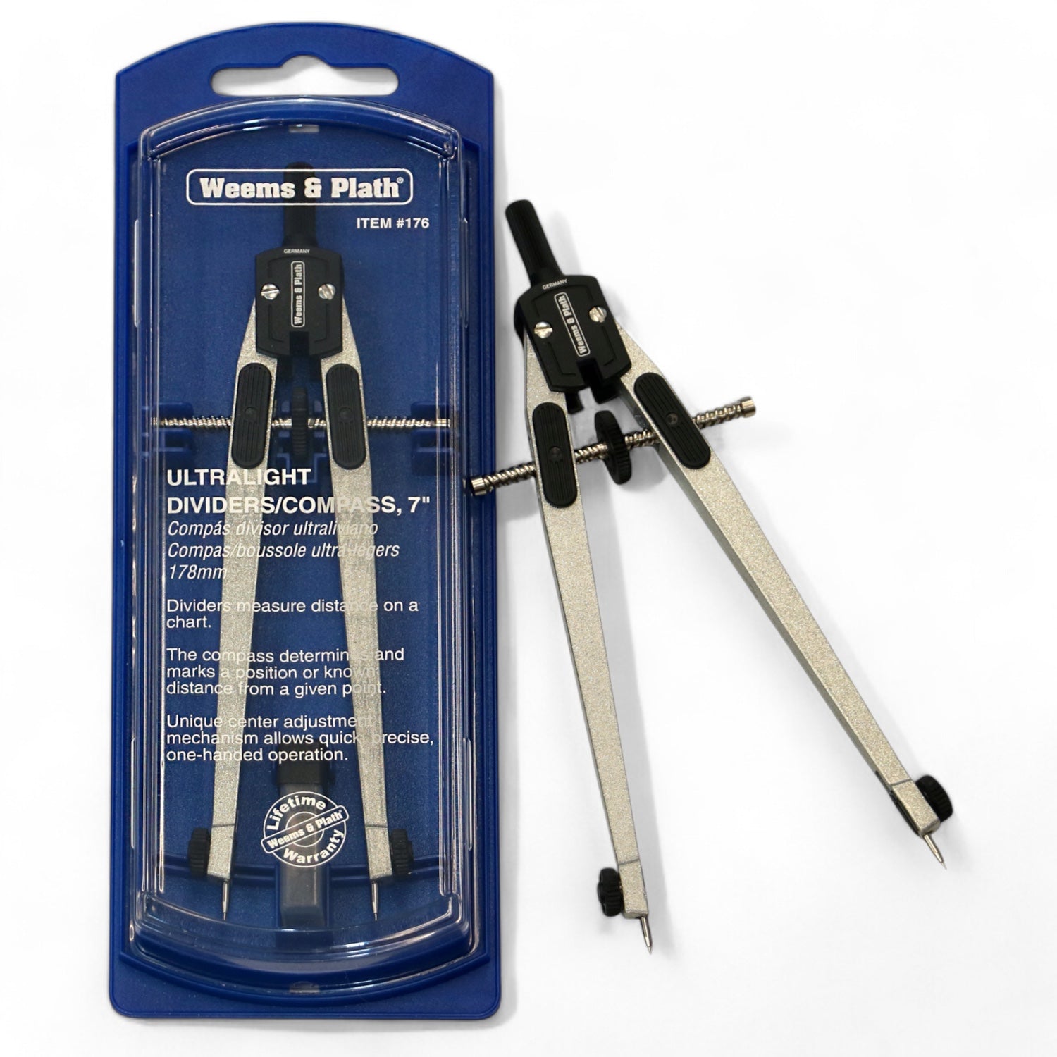 Weems & Plath Ultralight Navigatie Passer Duurzaam, Precies & Corrosiebestendig in verpakking