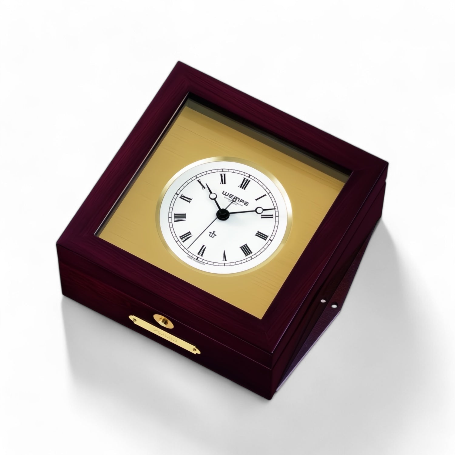 Wempe chronometer - scheepsklok PRO, messing/mahonie, gecertificeerd