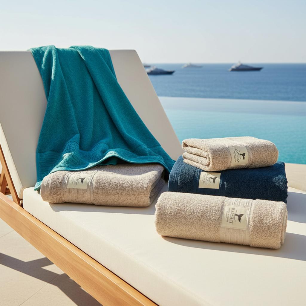 Sea salt strandlaken op een boot