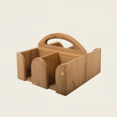 collectie beeld van een teak bekerhouder