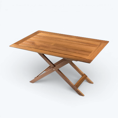 tafel van teak verstelbaar als collectie pagina beeld