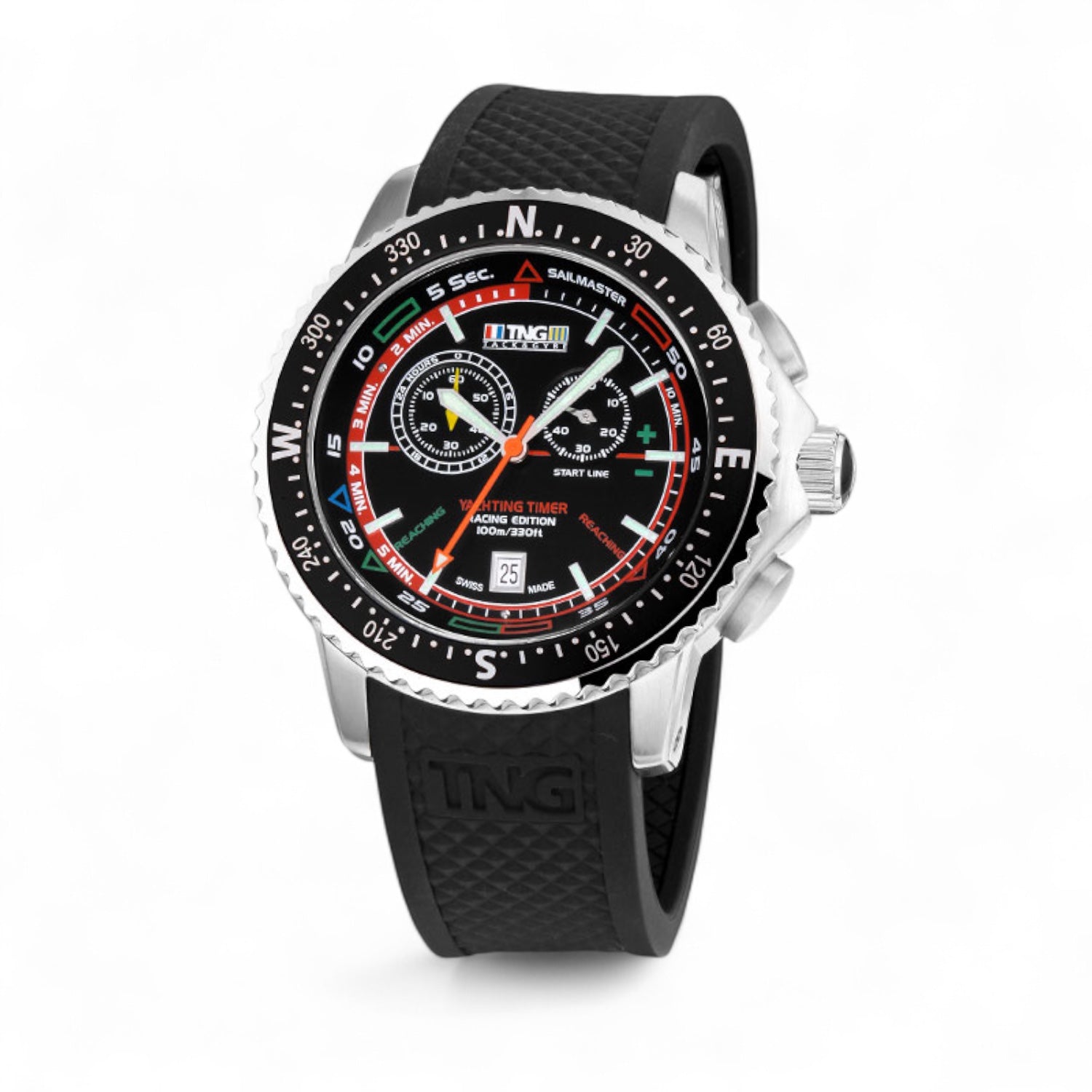 TNG Sailmaster TPU strap black dial 15 different versions