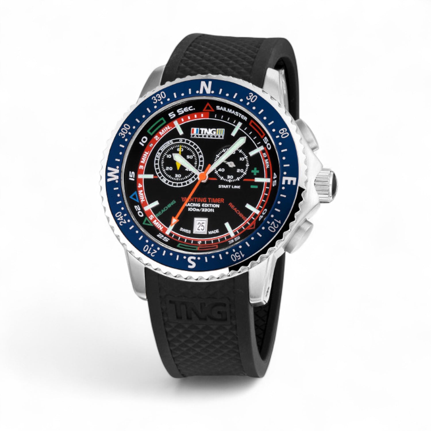 TNG Sailmaster TPU strap black dial 15 different versions