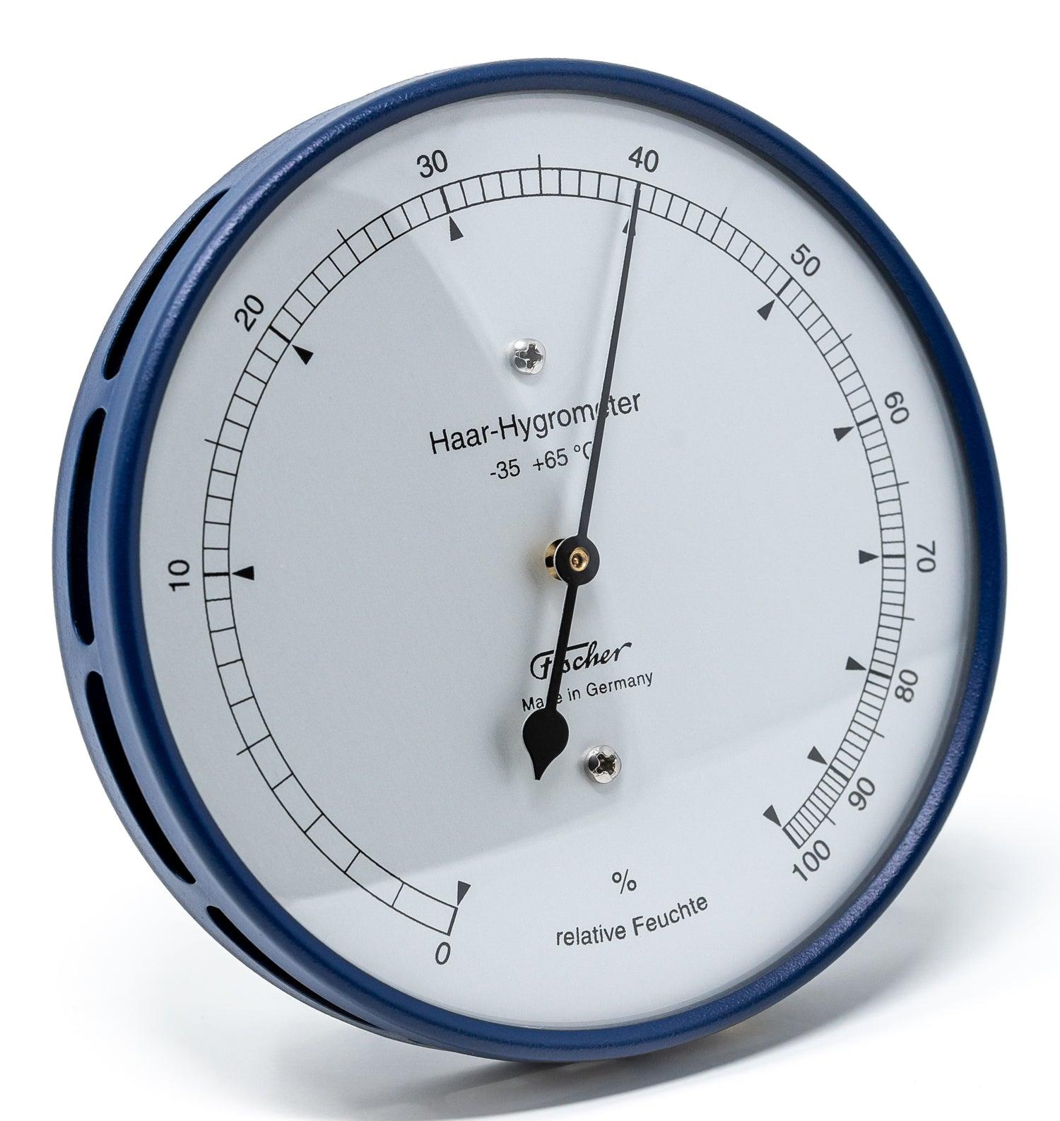 Fisher haar-hygrometer 103 mm - zeer nauwkeurig in zilver of blauwe kleur