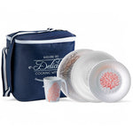 13244_13245 serviessets met tas 13104 mok Harmony Mare Coral melamine servies
