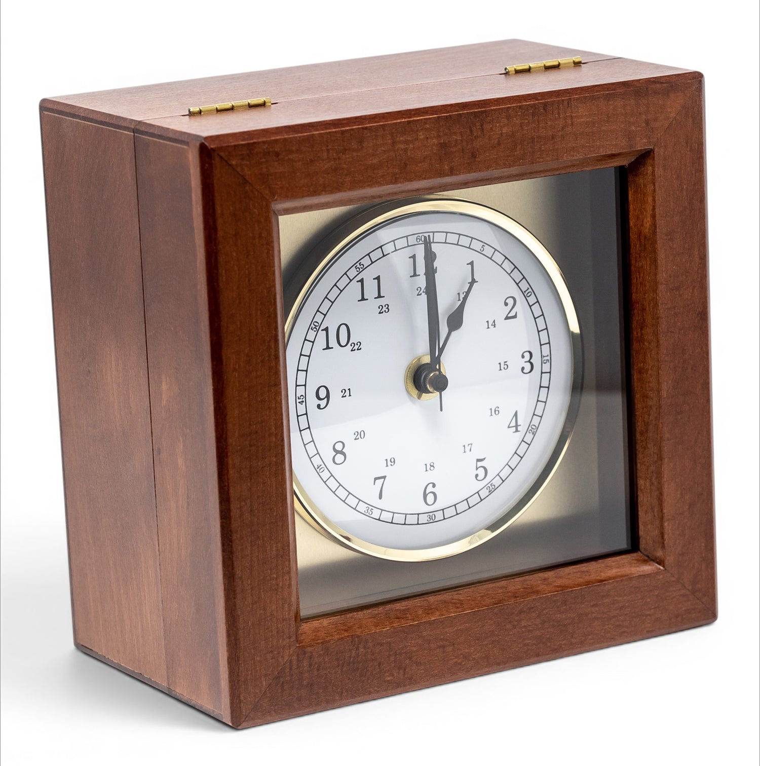 Fischer Quartz Marine chronometer in mahoniehouten kist 160mm