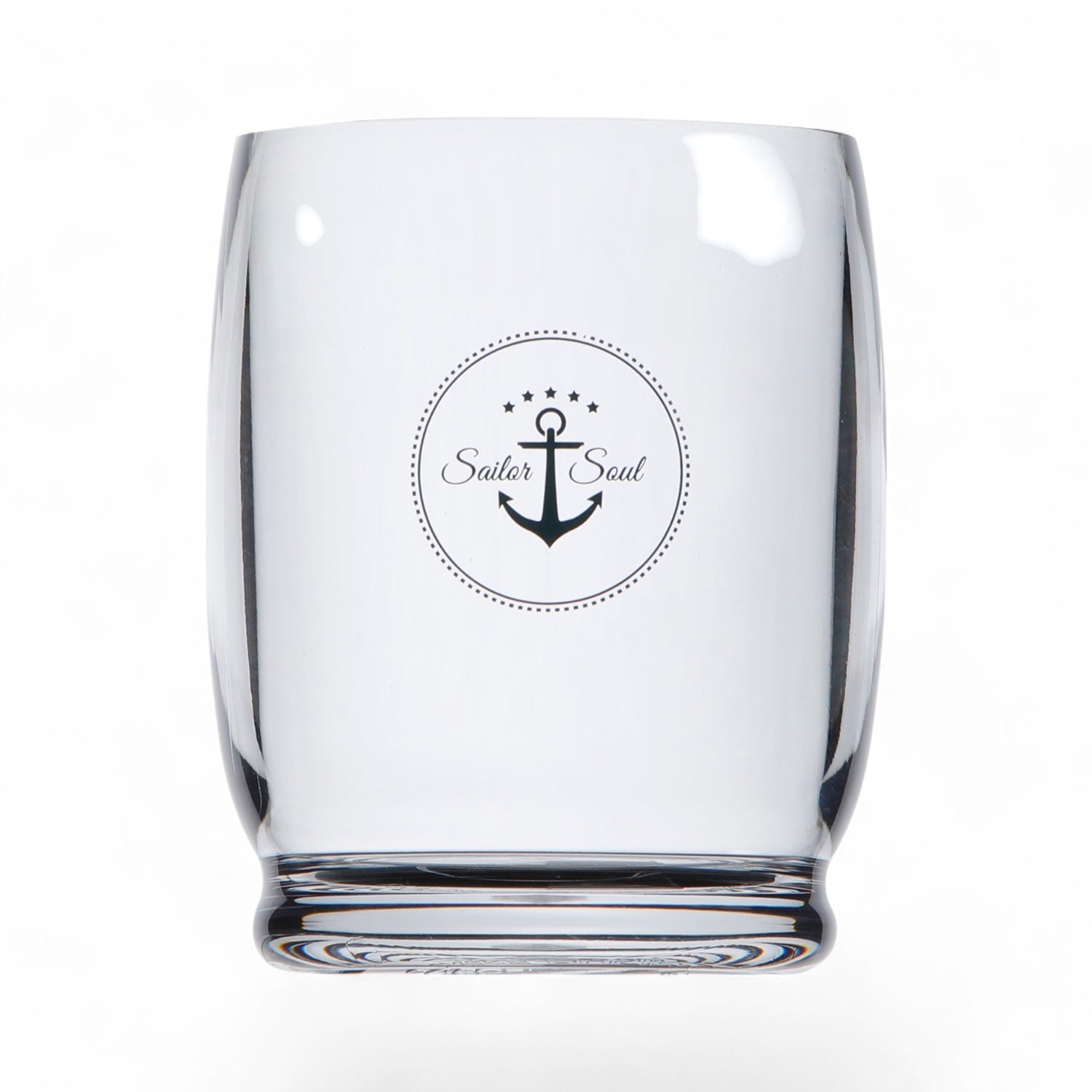 14090 Marine Business waterglas Sailor Soul - breukbestendig Ecozen vrijstaand transparant glas met blauw anker