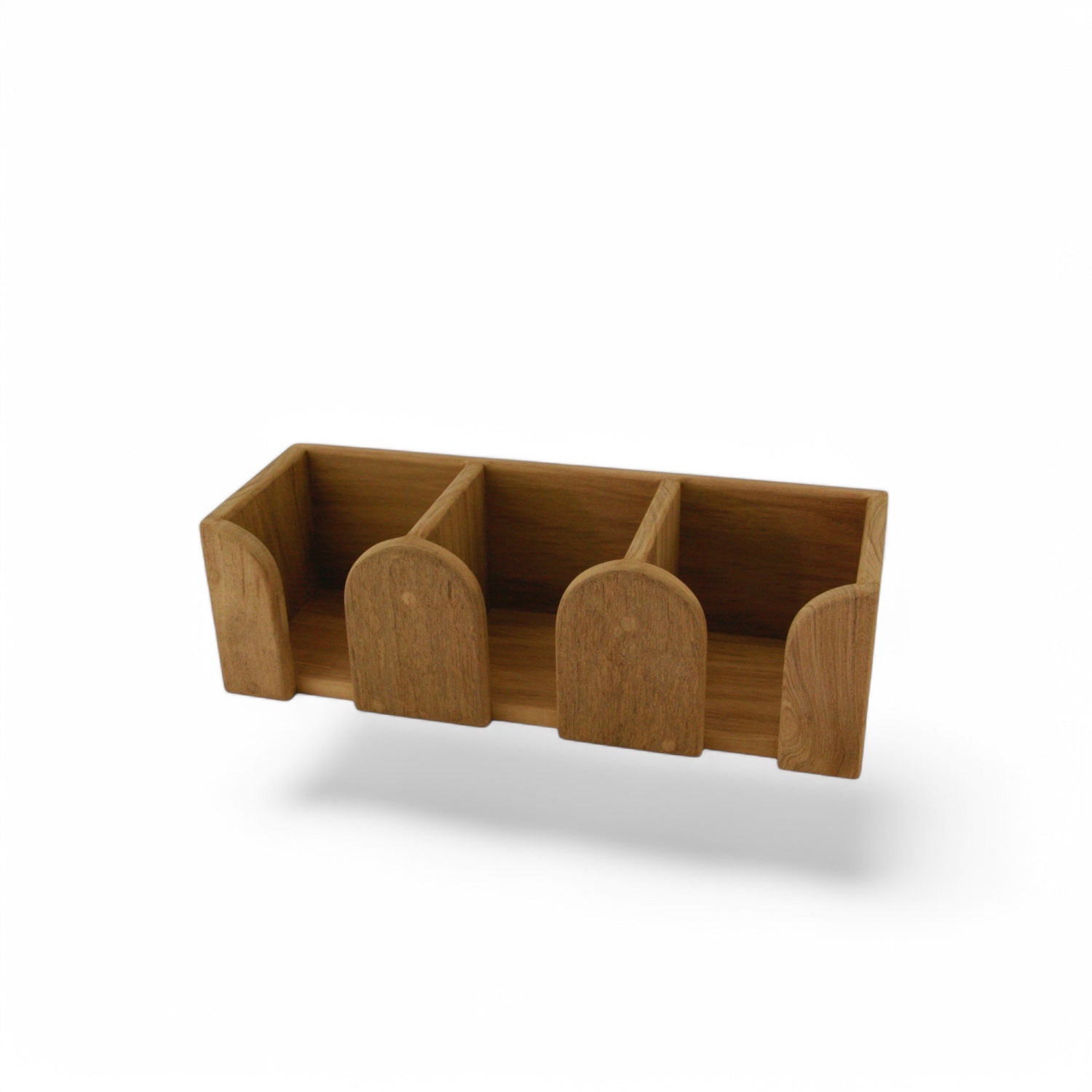 3712 Teak bekerhouder voor 3 bekers of blikjes
