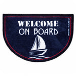 41262 Deurmat Welcome halfrond met zeilboot - anti-slip, ideaal voor jouw toegang 