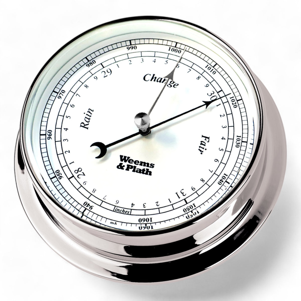 Weems & Plath Endurance 125 barometer 152 mm – brass or chrome