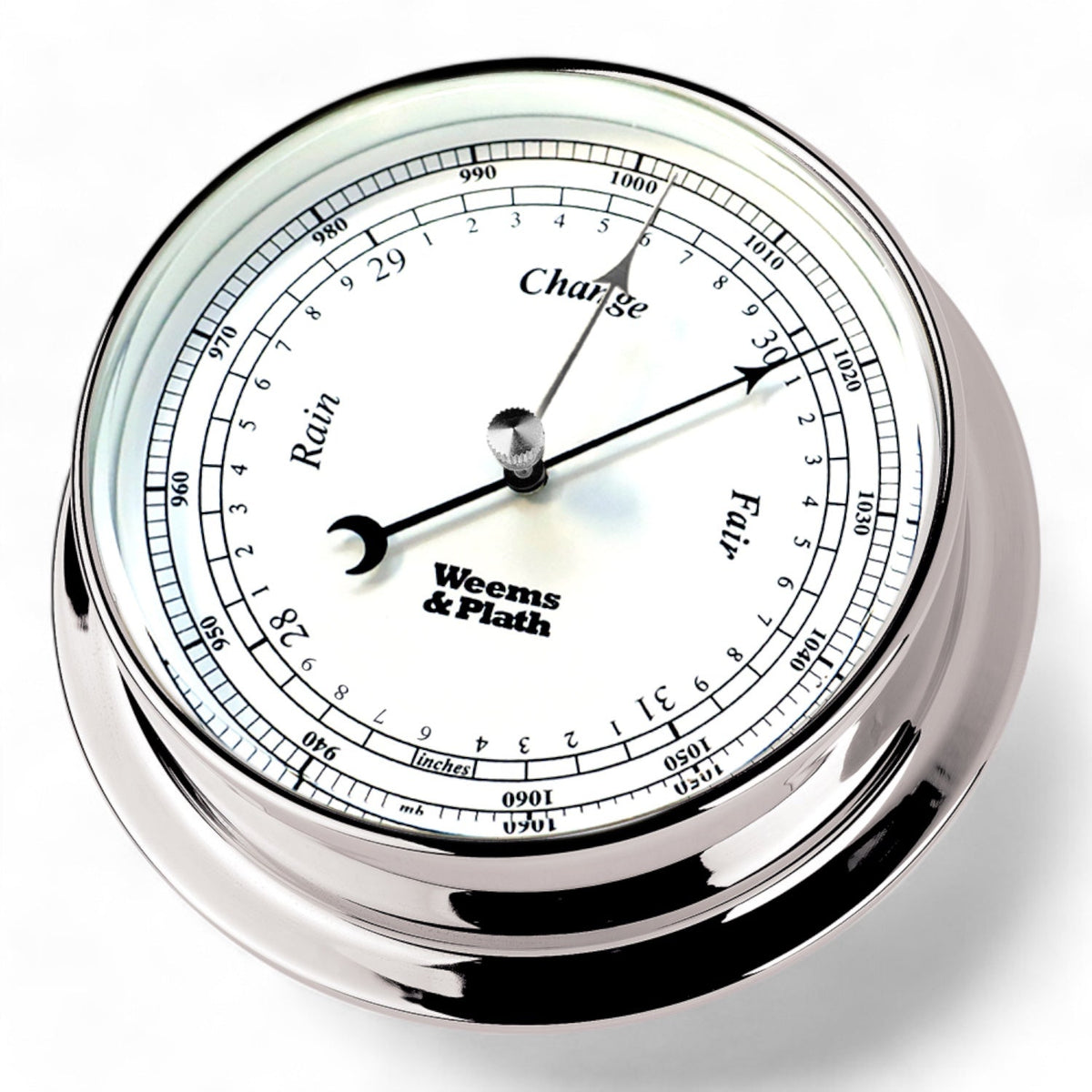 Weems & Plath Endurance 085 barometer 105 mm – brass or chrome
