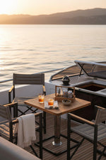 Arc Square stoelen op een boot 