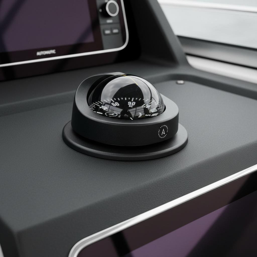 Autonautic C12-110 inbouwkompas 85mm – voor schuine panelen, cardanisch en 12–24V