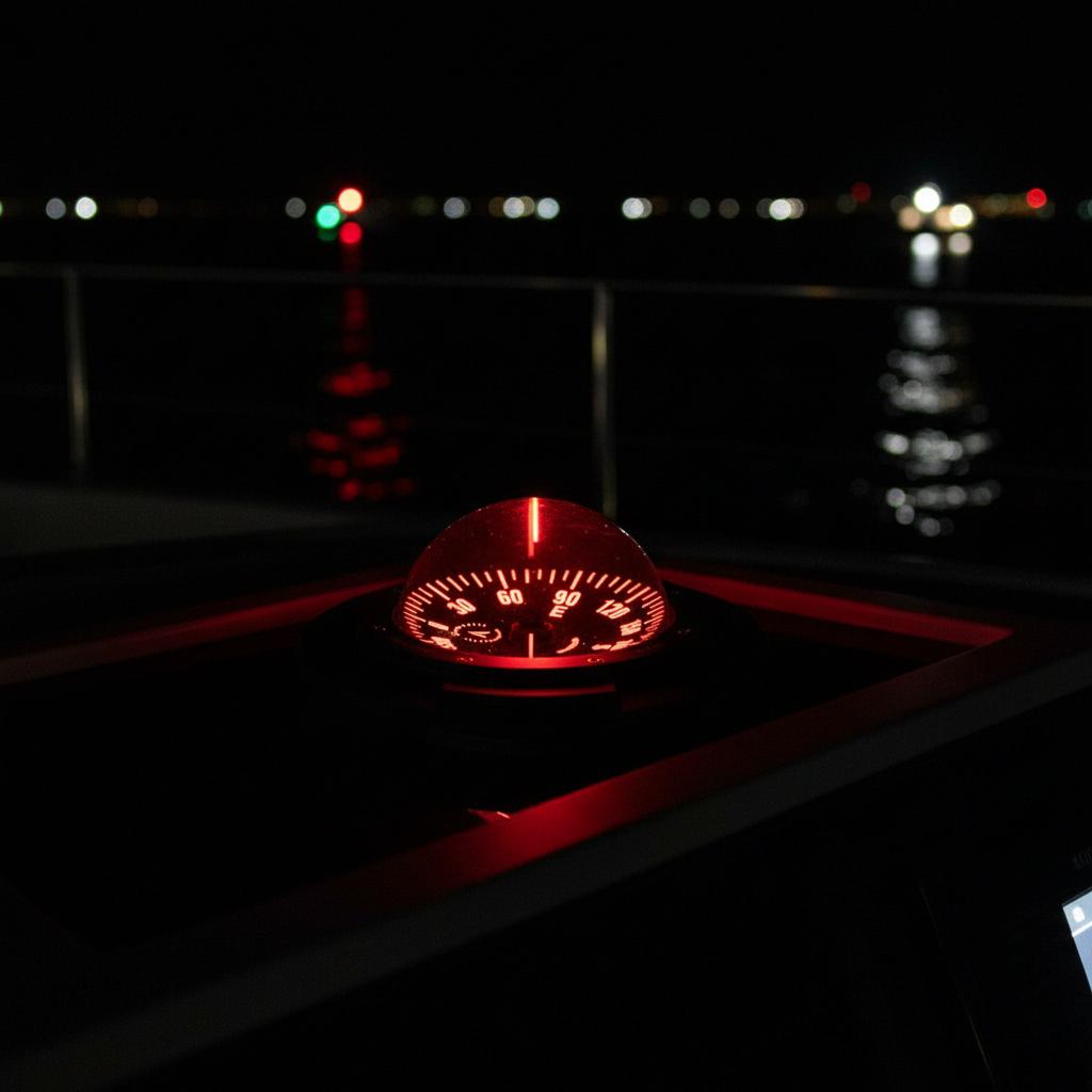 Autonautic C12 Plus inbouwkompas 85/100 mm – MED/SOLAS, 12–24V aan boord snachts met rood licht