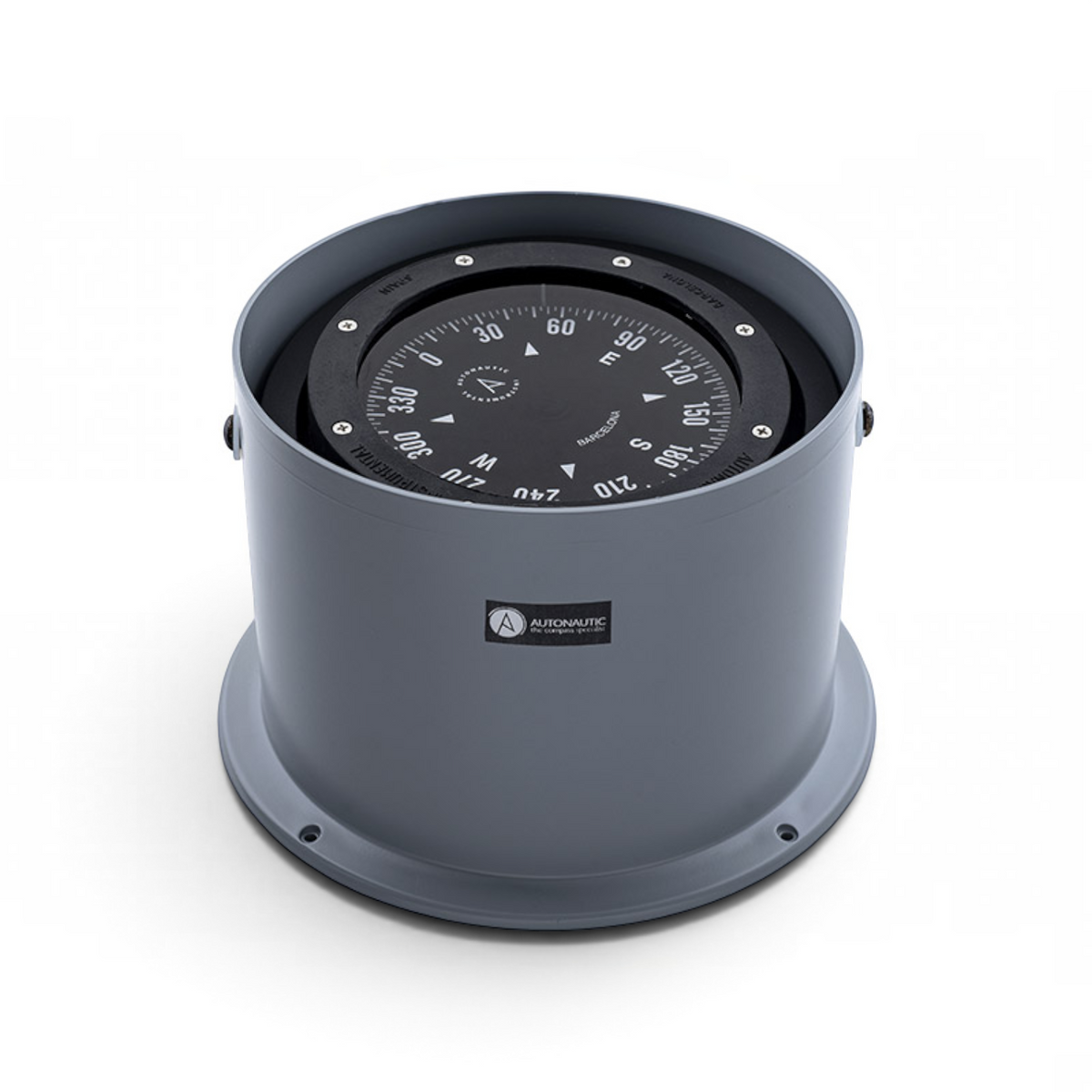 Autonautic CHH-0090 sloepkompas met kompashuis – 100 mm, MED/SOLAS in grijze basis