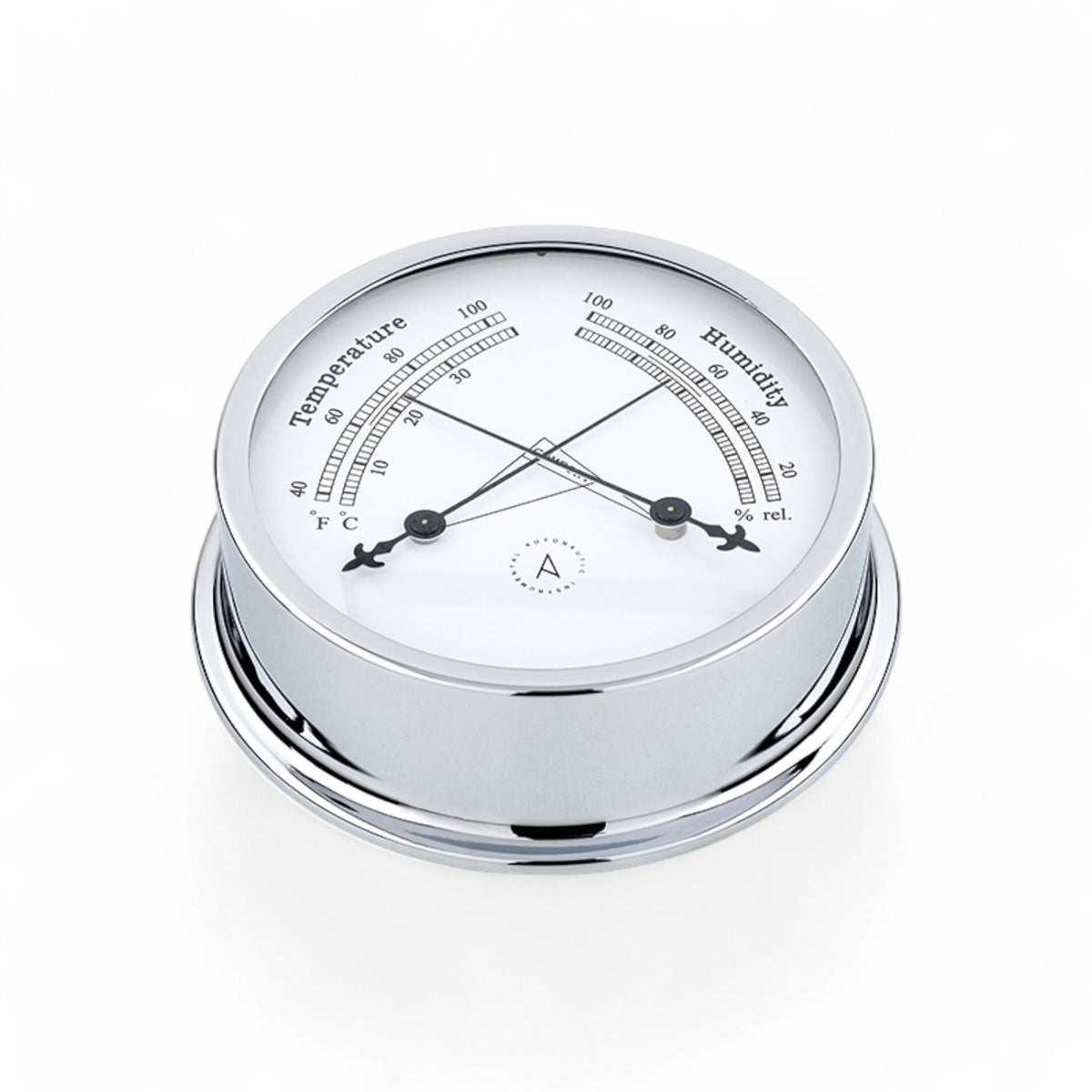 Autonautic Indic comfortmeter - royale thermometer en hygrometer in één (175 x 40 mm) TH175C chroom