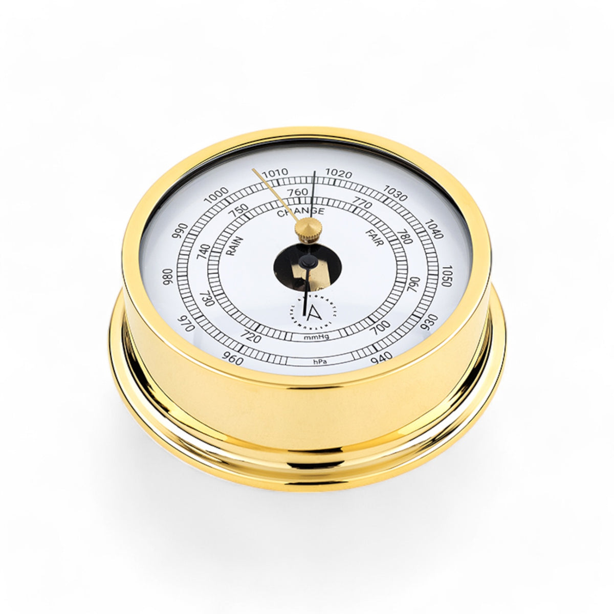 Autonautic Instrumental barometer (120 x 35 mm) - nauwkeurig, royaal, Pacific goud